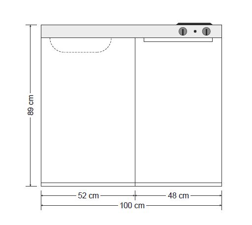 Minicocina easyline ME 100 3 - Bricolaris Minicocina easyline ME 100 - Imagen 3