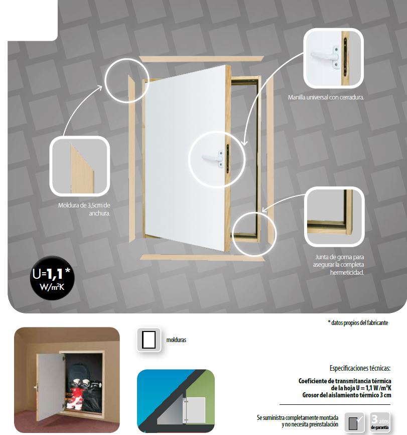 Puerta para aprovechamiento de espacios DWK 4 - Bricolaris Puerta para aprovechamiento de espacios DWK - Imagen 4