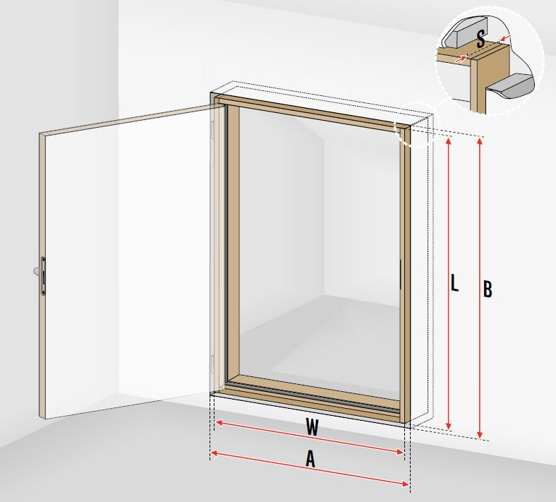 Puerta para aprovechamiento de espacios DWK 2 - Bricolaris Puerta para aprovechamiento de espacios DWK - Imagen 2